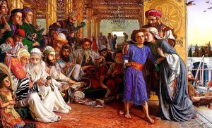 Finding the Savior in the Temple; William Holman Hunt 1859 